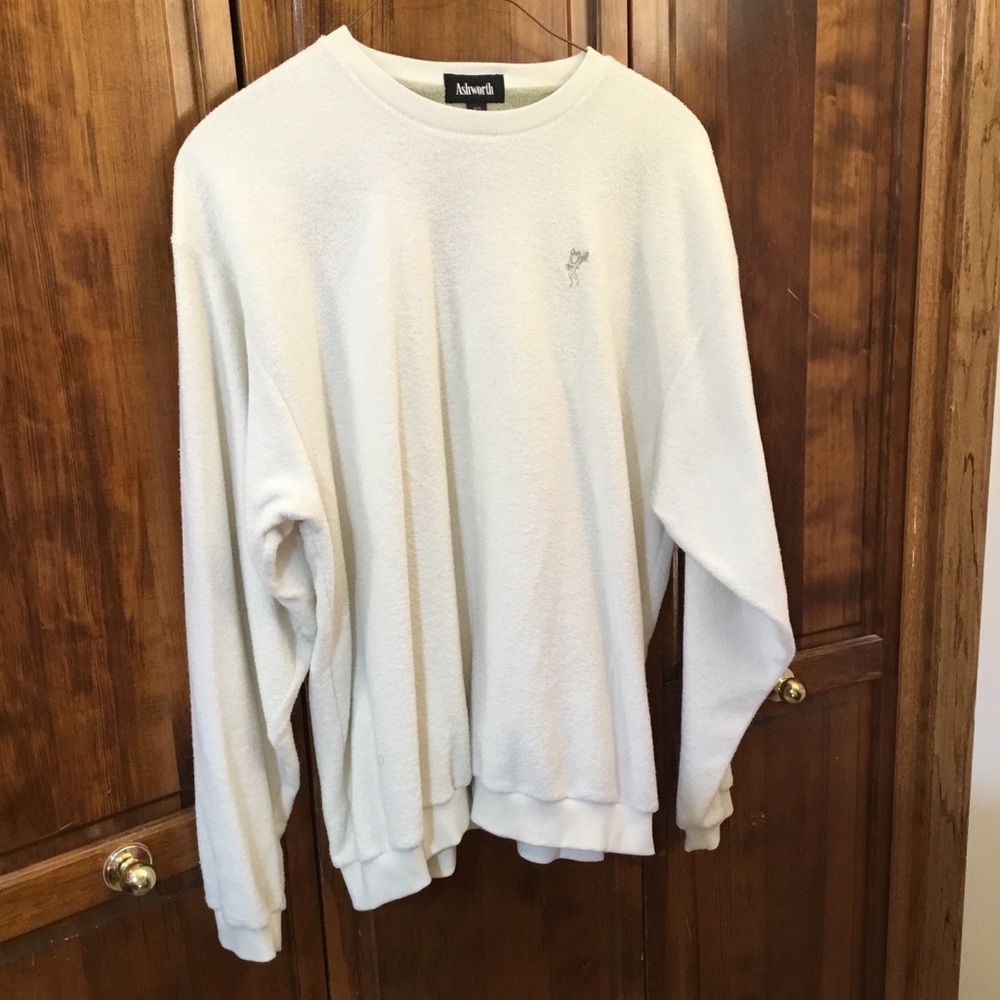 Ashford men’s long sleeve pullover, size XXL, fleece textured, cotton